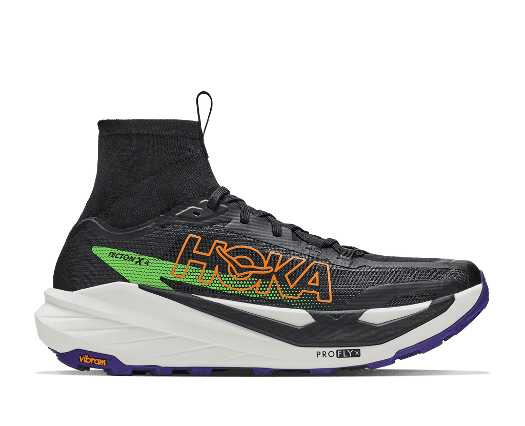 HOKA Men's Tecton X 4 - BLACK / NEON GREEN