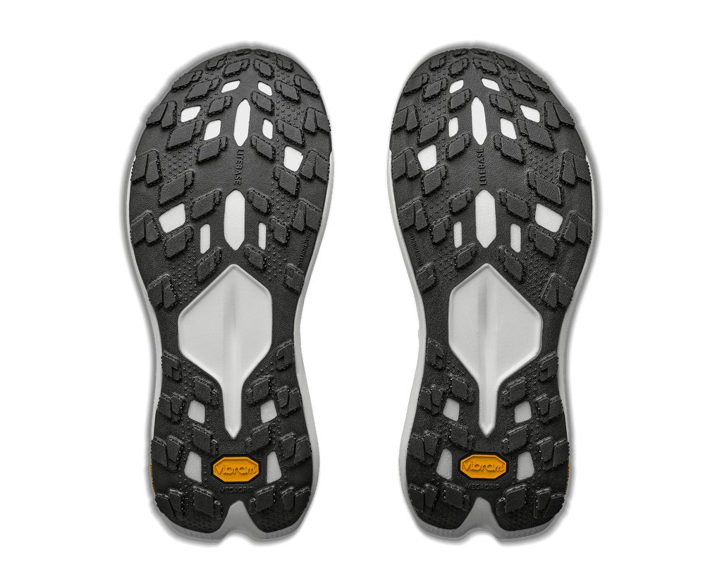 HOKA Women's Tecton X 4 - FROST / NEON TANGERINE