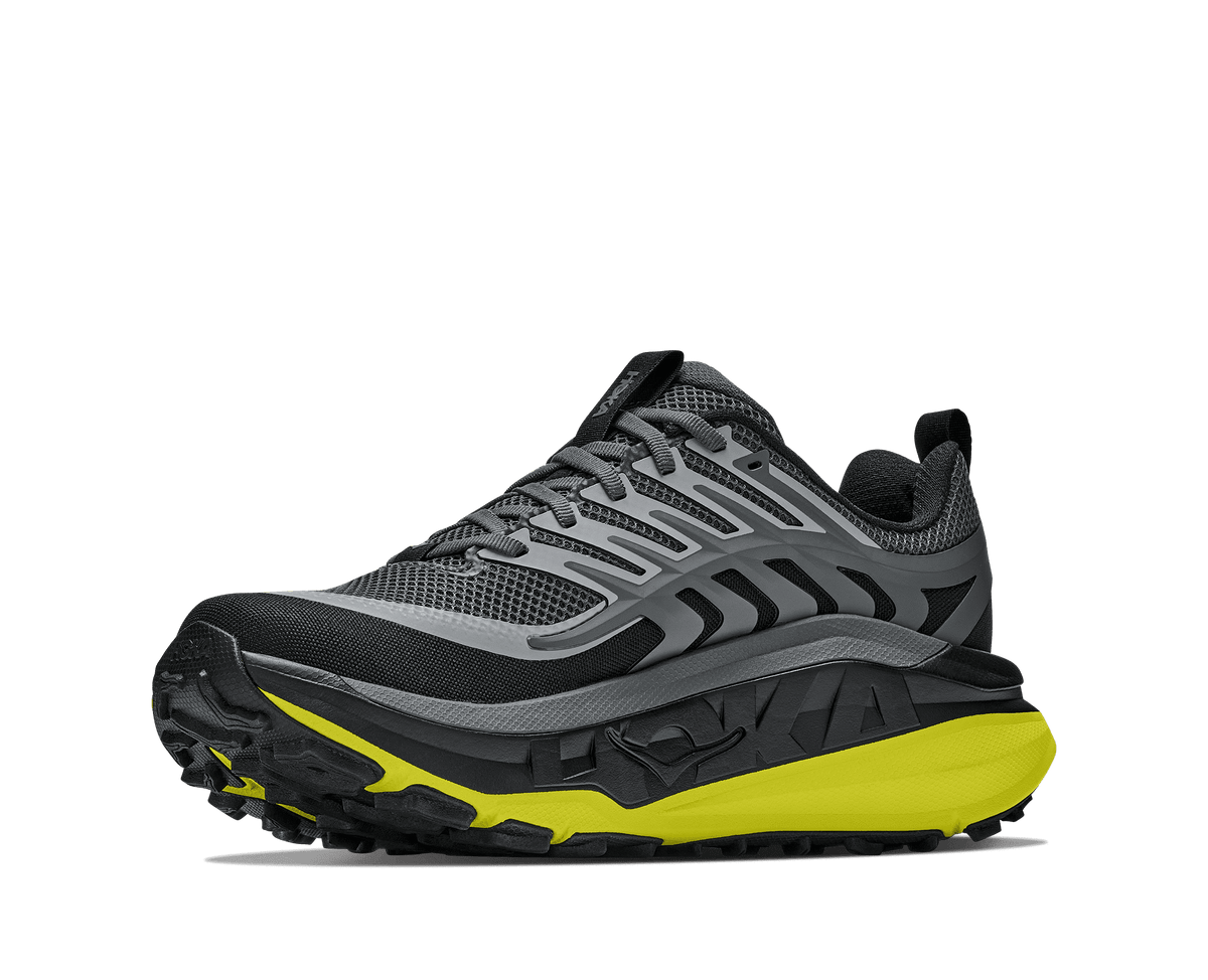 HOKA Men's Stinson 8 - BLACK / HOKA CITRUS