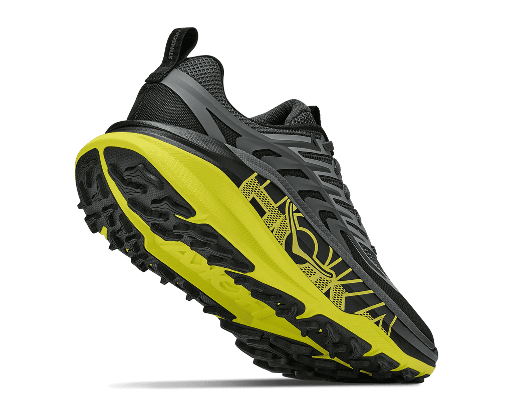 HOKA Men's Stinson 8 - BLACK / HOKA CITRUS