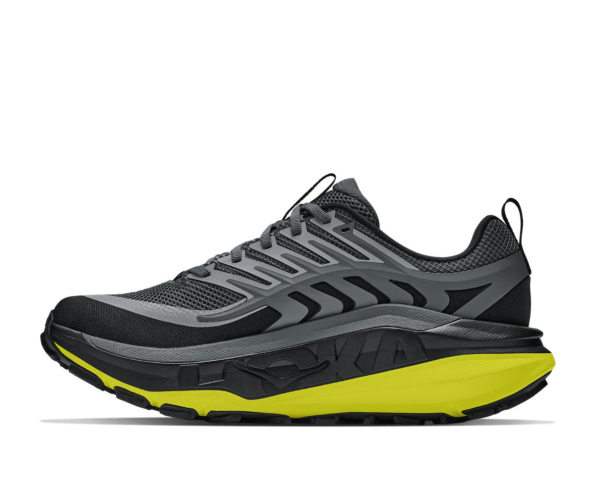 HOKA Men's Stinson 8 - BLACK / HOKA CITRUS