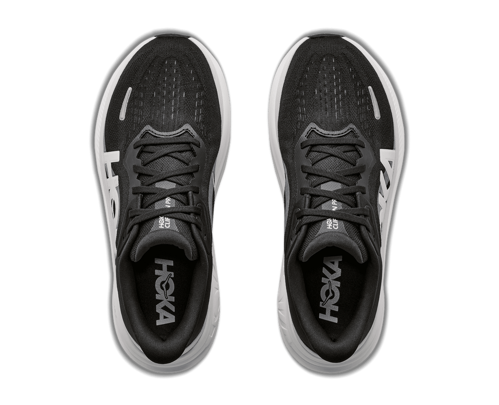 HOKA Men's Clifton Pro - BLACK / COSMIC GREY (Wide)