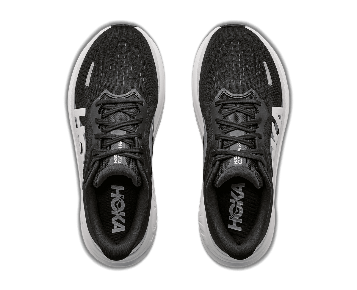HOKA Women's Clifton Pro - BLACK / COSMIC GREY (Wide)