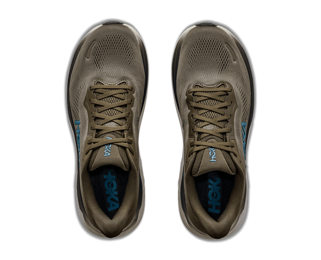 HOKA Men's Clifton 11 - ANTIQUE OLIVE / RIVER ROCK GREY (Wide)