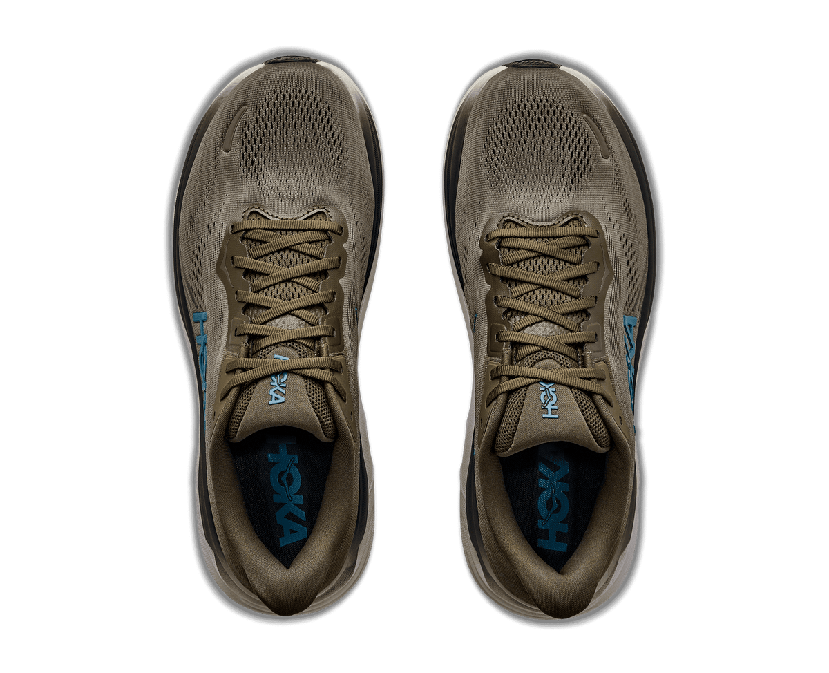 HOKA Men's Clifton 11 - ANTIQUE OLIVE / RIVER ROCK GREY (Wide)
