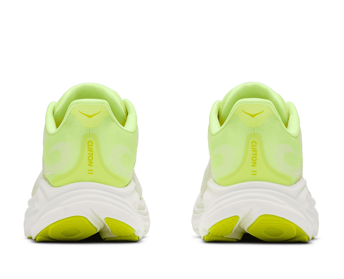 HOKA Women's Clifton 11 - NEON YUZU / FROST (Wide)