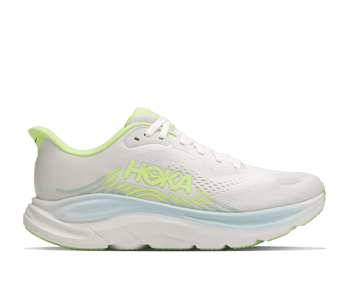 HOKA Women's Clifton 11 - FROST / NEON YUZU (Extra Wide)