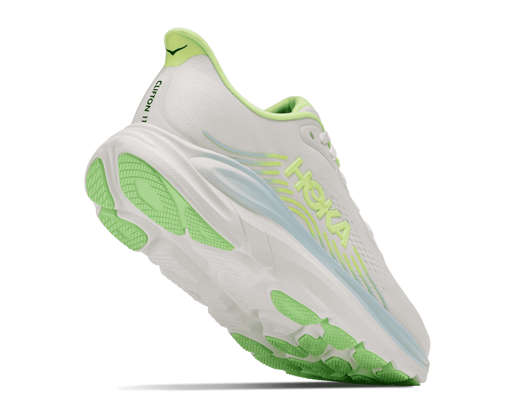 HOKA Women's Clifton 11 - FROST / NEON YUZU (Extra Wide)