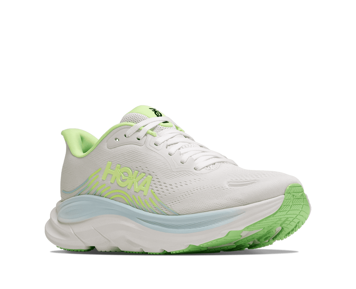 HOKA Women's Clifton 11 - FROST / NEON YUZU (Extra Wide)