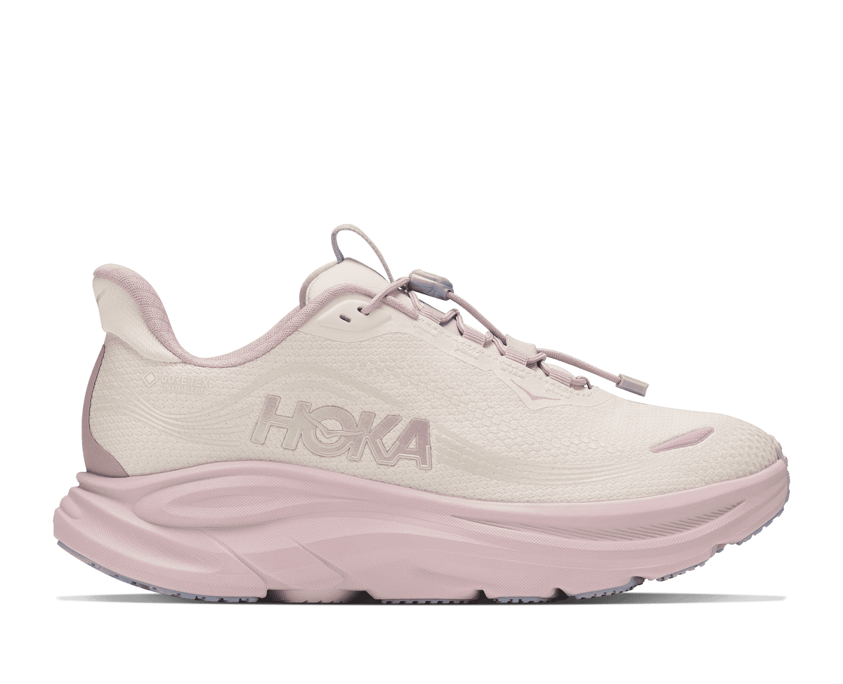 HOKA Women's Clifton 11 GTX Glm - ALABASTER / PINK OPAL