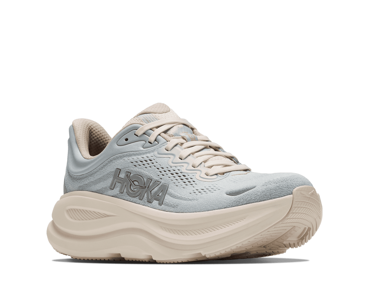 HOKA Women's Bondi 9 - ALABASTER / MINERAL BLUE (Wide)