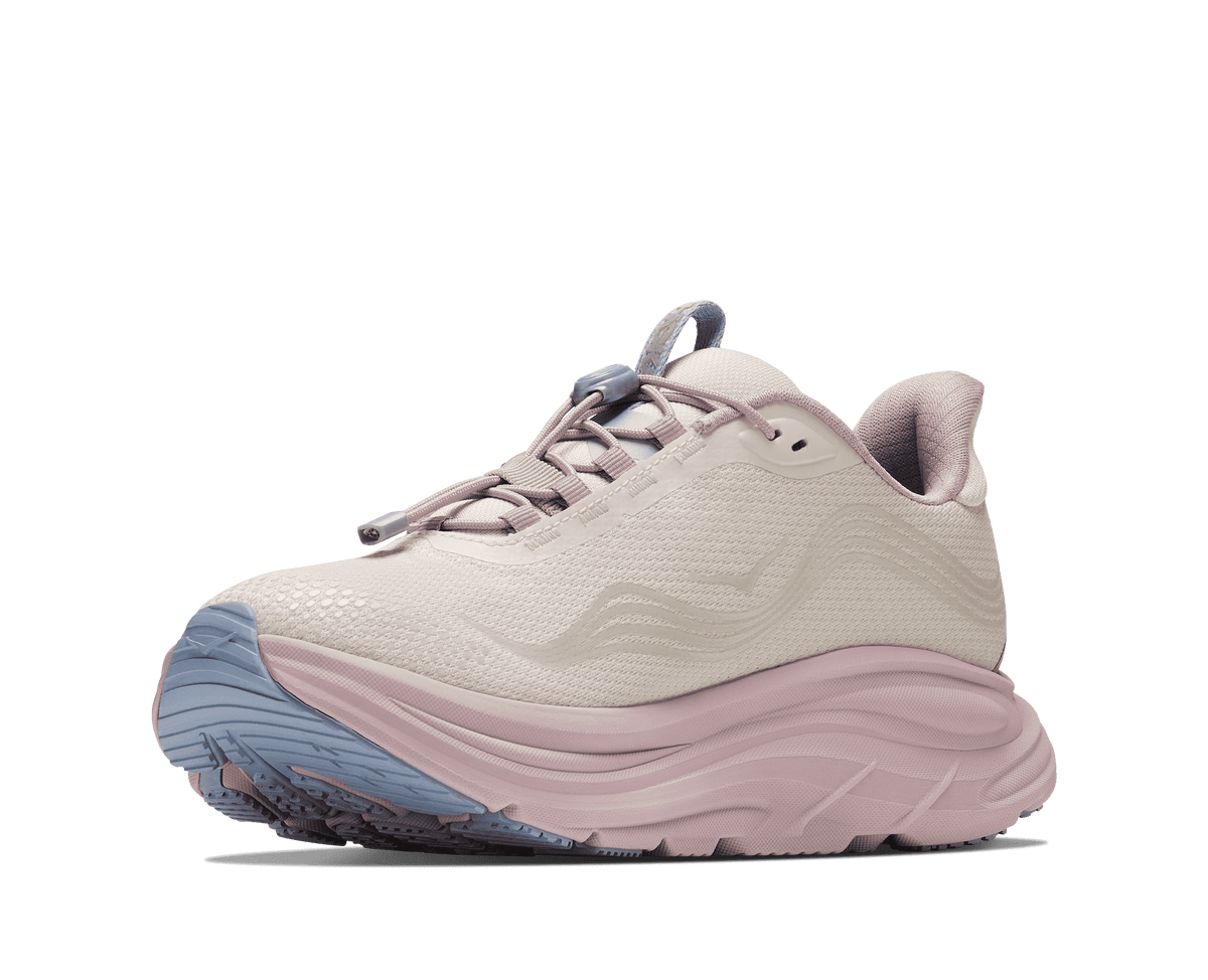 HOKA Women's Clifton 11 GTX Glm - ALABASTER / PINK OPAL (Wide)