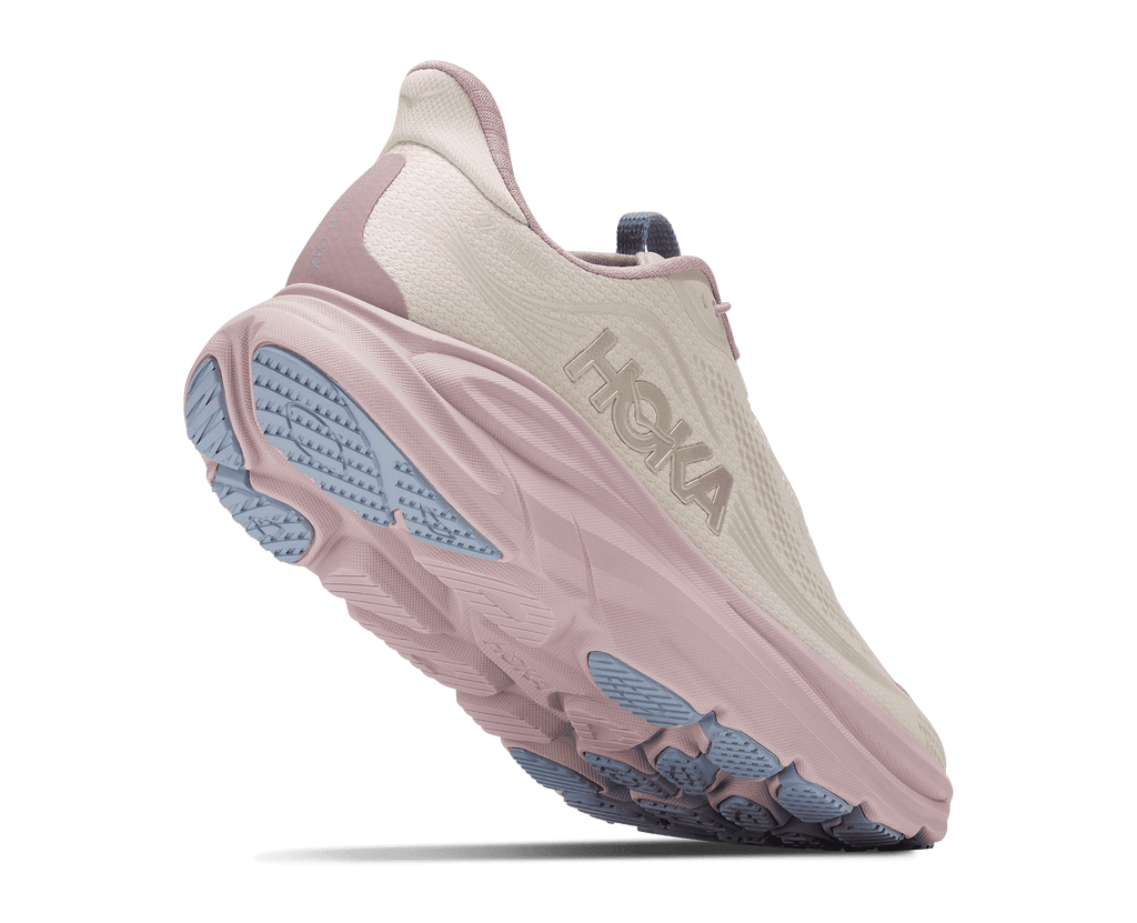 HOKA Women's Clifton 11 GTX Glm - ALABASTER / PINK OPAL (Wide)
