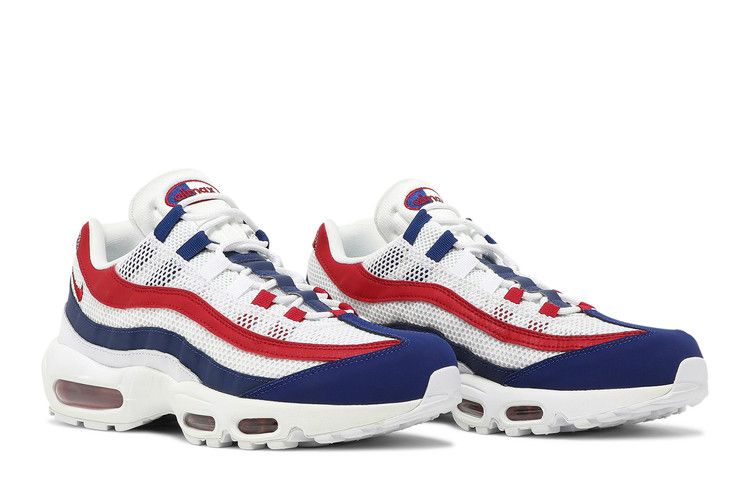 Nike Air Max 95 White Deep Royal Blue Gym Red